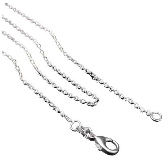 925 Sterling Silver 22" Rolo Chain 1mm Necklace Lobster Claw Clasp Jewelry - Picture 3 of 3